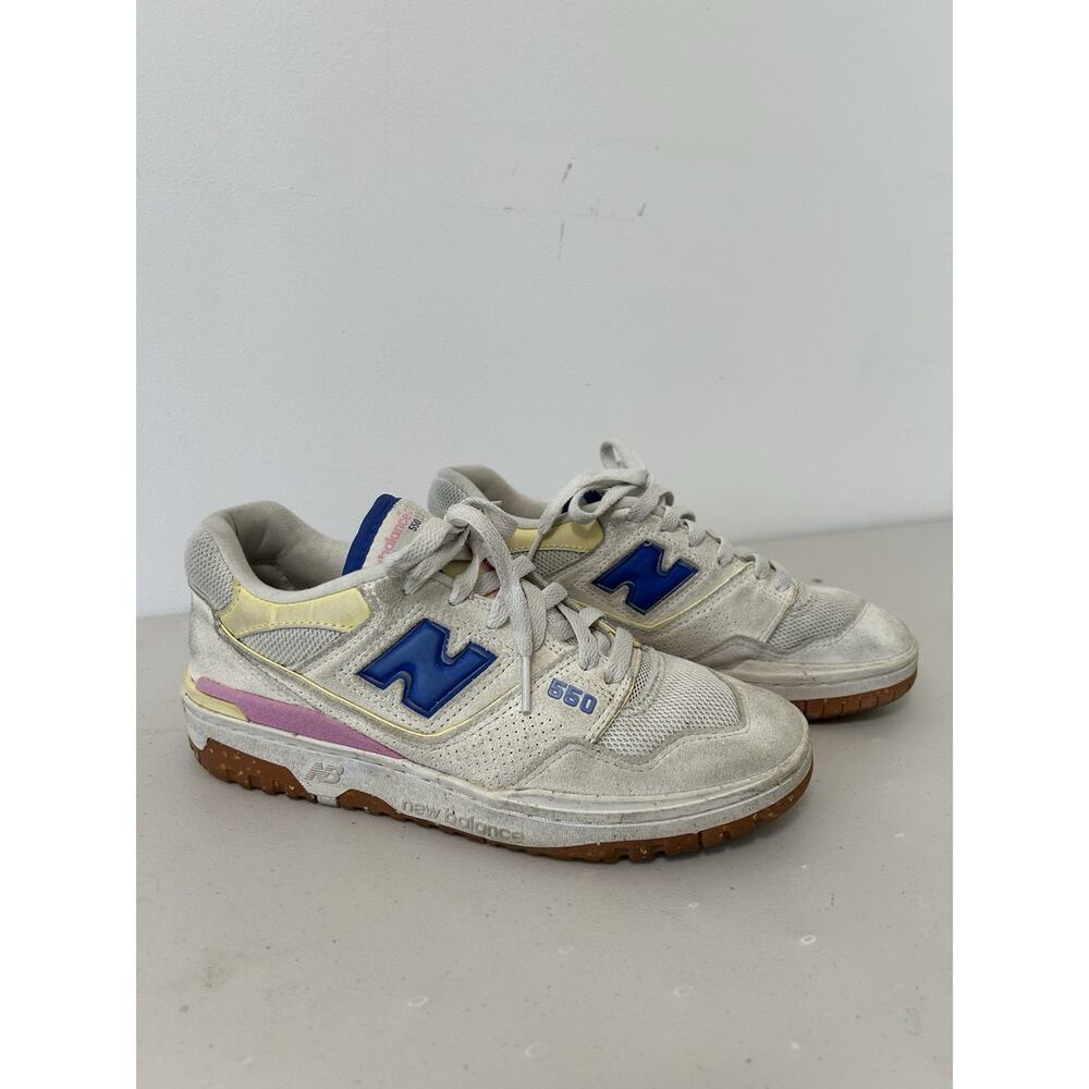 New Balance 550‎ Women’s Size 8.5 Pink White Blue Shoes Sneakers